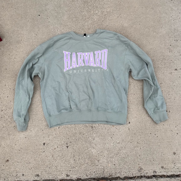 Harvard University Women's Crew Neck Sweater - Green - Picture 1 of 3